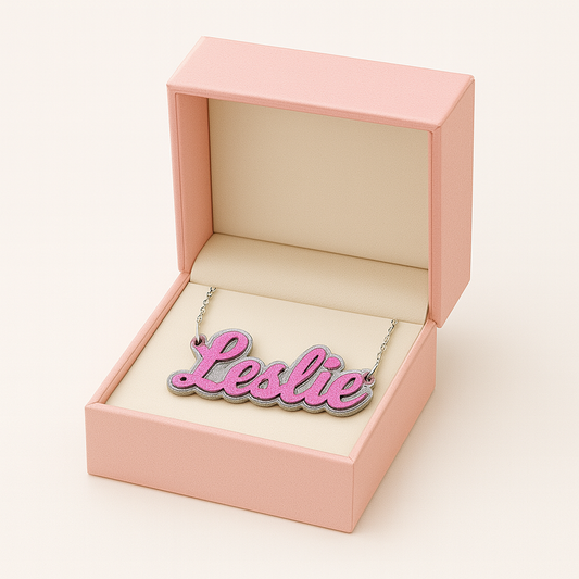 Custom Name Necklace " Leslie"