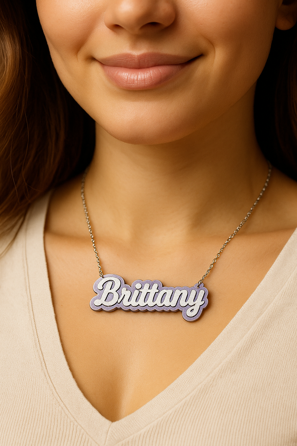 Custom Name Necklace "Brittany"