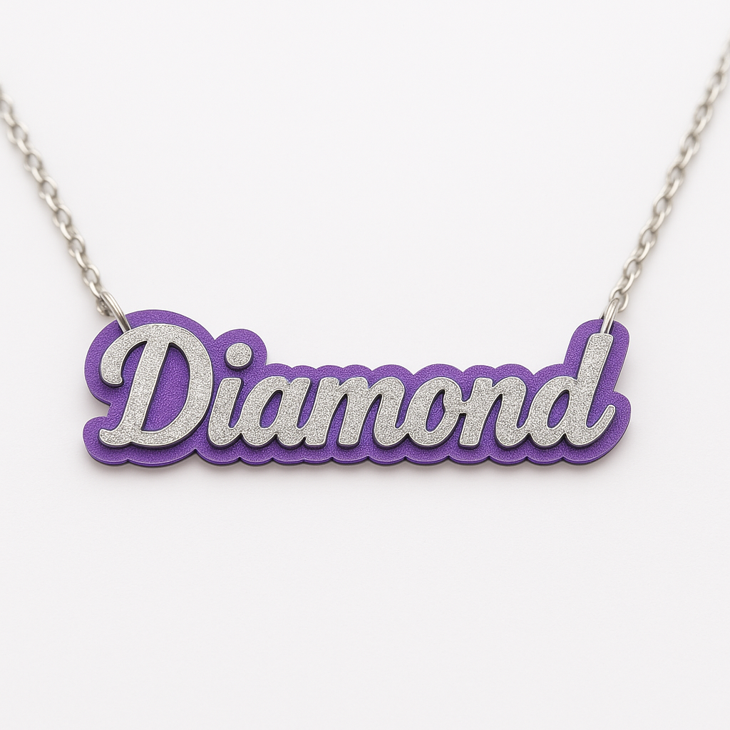 Custom Name Necklace "Diamond"