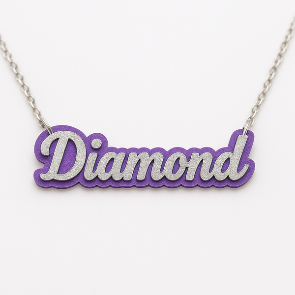 Custom Name Necklace "Diamond"