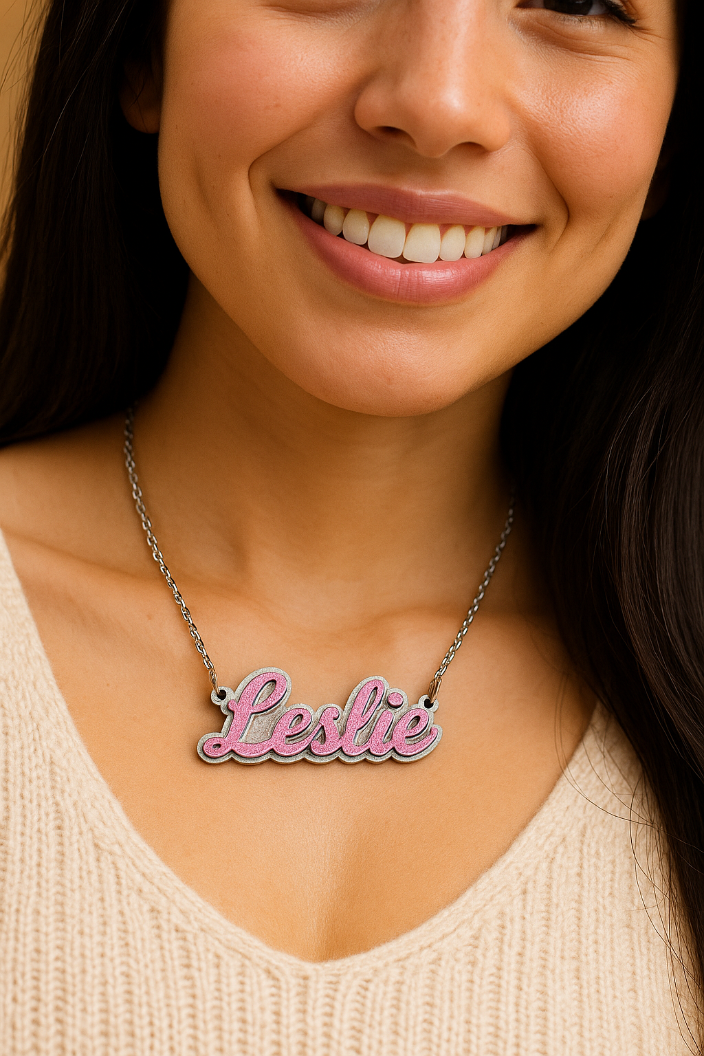 Custom Name Necklace " Leslie"